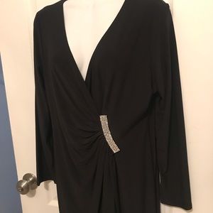 R&M Richards Embelleshed black Dress 12p NWT